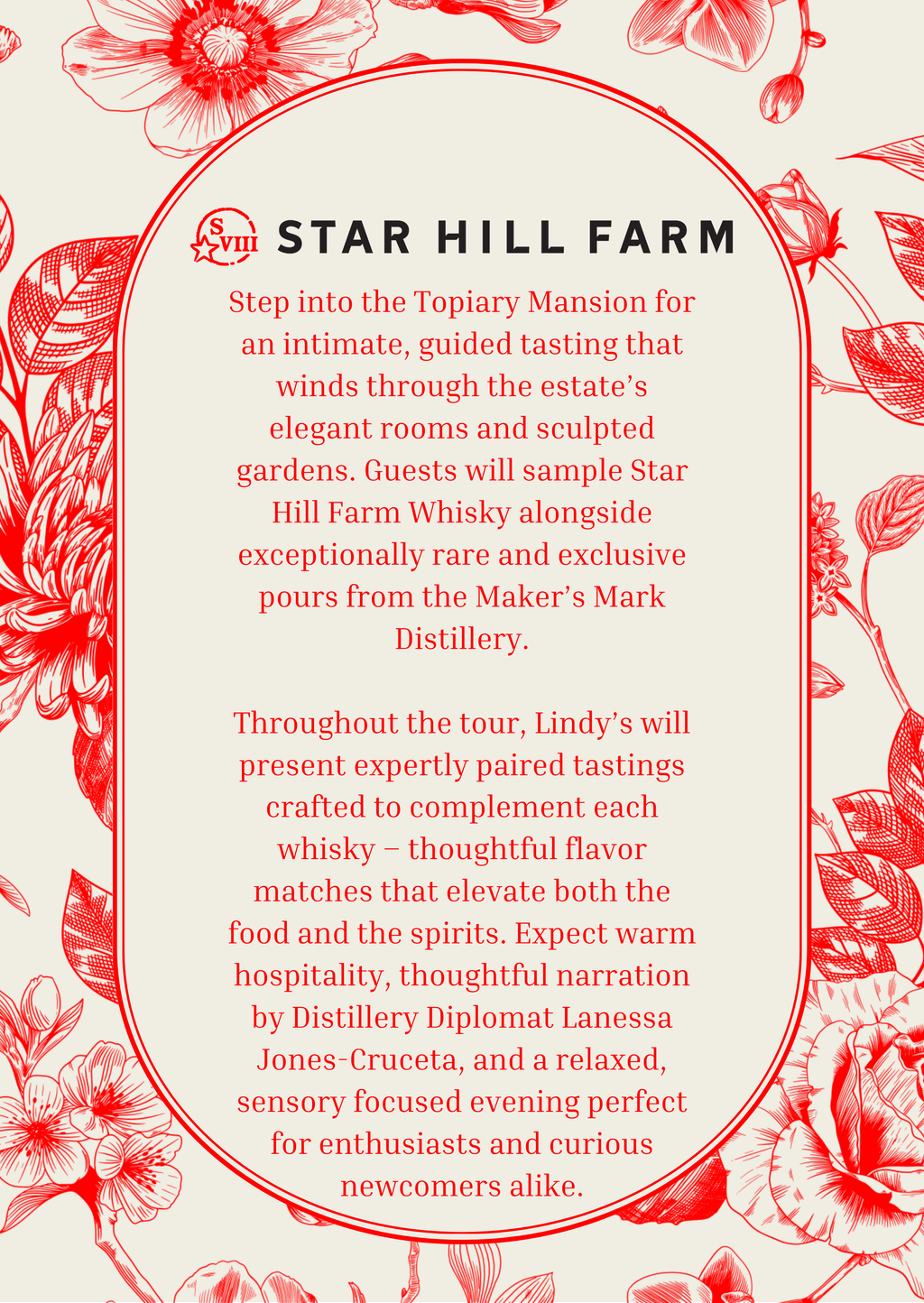 Topiary Nights Tour & Tasting Event - June 30th - 6:00 PM